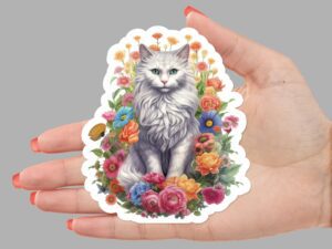 Turkish Angora Cat Sticker