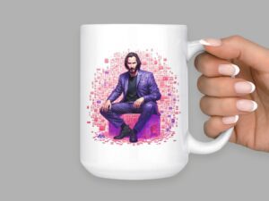 Keanu Reeves Mug | 15oz Ceramic Coffee or Tea Mug