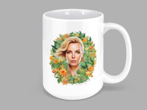 Charlize Theron Mug | 15oz Ceramic Coffee or Tea Mug
