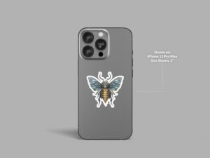 Mechanical Moth Sticker