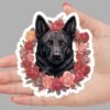 Black German Shepherd Sticker