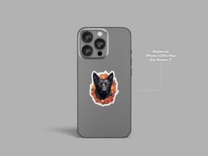 Black German Shepherd Sticker