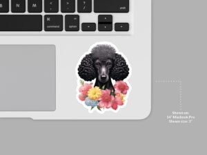 Black Poodle Dog Sticker
