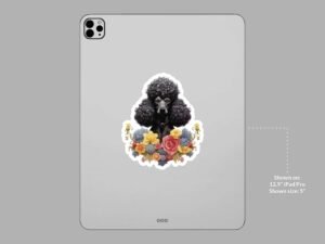 Black Poodle Dog Sticker
