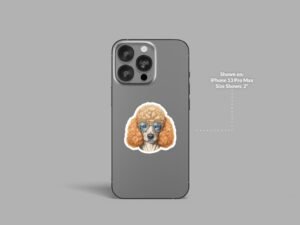Funny Poodle Dog Sticker