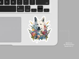 White German Shepherd Dog Sticker