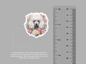 White Poodle Sticker