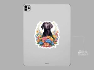 Chocolate Labrador Dog Sticker