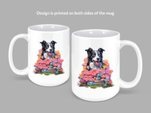 Border Collie 15oz Ceramic Coffee or Tea Mug