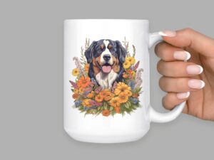 Bernese Mountain Dog 15oz Ceramic Coffee or Tea Mug