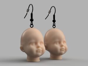 Baby Doll Head Earrings | Hypoallergenic