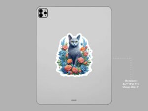 Russian Blue Cat Sticker
