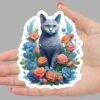 Russian Blue Cat Sticker