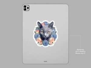 Russian Blue Cat Sticker
