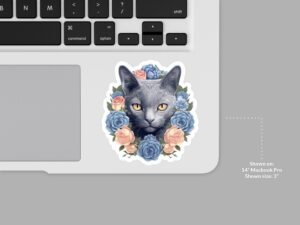 Russian Blue Cat Sticker