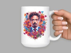 Robert Downey Jr Mug | 15oz Ceramic Coffee or Tea Mug