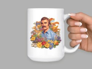 Burt Reynolds Mug | 15oz Ceramic Coffee or Tea Mug