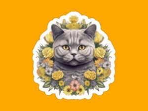 British Shorthair Cat Sticker