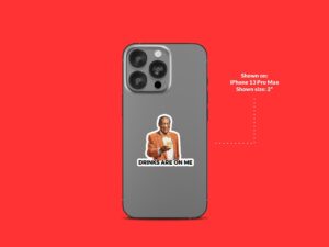 Bill Cosby Drinks On Me Sticker