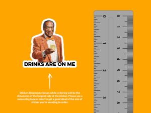 Bill Cosby Drinks On Me Sticker
