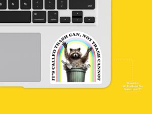 Raccoon Sticker It's Called Trash Can, Not Trash Cannot