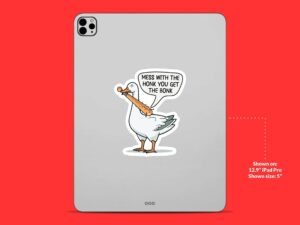 Goose Mess With The Honk You Get The Bonk Sticker