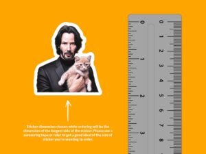 Keanu Reeves Holding Cat Sticker