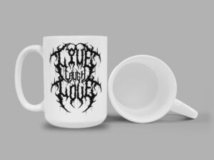 Live Laugh Love Heavy Metal Mug | 15oz Ceramic Coffee or Tea Mug