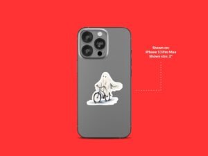 Ghost Riding a Bicycle Sticker