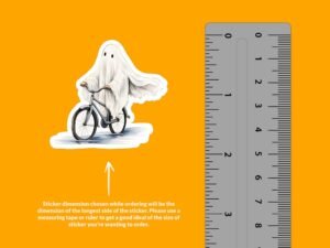 Ghost Riding a Bicycle Sticker