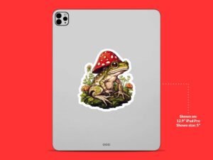 Mushroom Frog Sticker