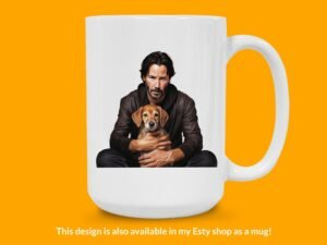 Keanu Reeves Puppy Sticker