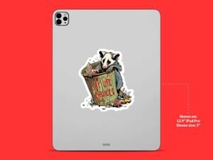 Opossum Trash Can Sticker