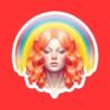 Rainbow Girl Sticker