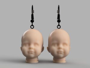 Baby Doll Head Earrings | Hypoallergenic