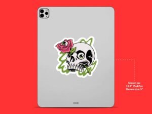 Flower Skull Sticker