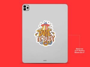 Take It Easy UFO Sticker