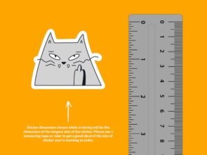 Flip Off Cat Sticker