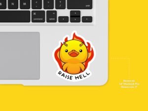 Raise Hell Duck Sticker