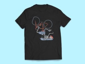 Skeleton Bike Wreck Sticker