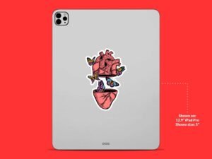 Butterfly Heart Sticker
