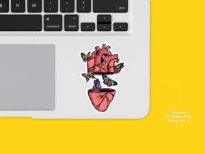 Butterfly Heart Sticker