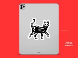 Skeleton Cat Sticker