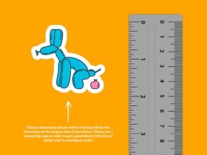 Pooping Balloon Dog Sticker