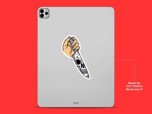 Skeleton Knife Sticker