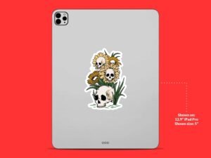 Skull Sunflower Sticker