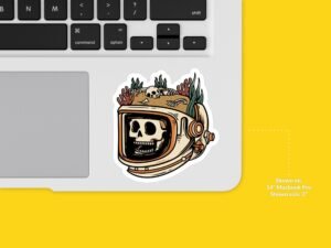 Scuba Skeleton Sticker