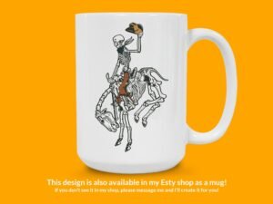 Skeleton Cowboy Sticker