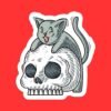 Cute Cat Skull Sticker