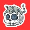 Cute Cat Skull Sticker